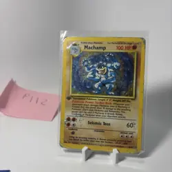 Pokemon Machamp Holo 1st Edition Rare TCG Card Base Set 8/102 - Image 2