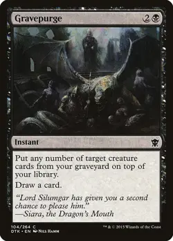 Gravepurge 1x MtG Dragons of Tarkir SP/NM - Image 1
