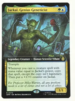 Jackal, Genius Geneticist (Extended Art) Marvel's Spider-Man 272 NM Magic MTG - Image 1