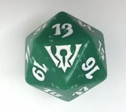 Magic the Gathering MTG d20 Spindown Dice Dragon's Maze Green Speckled - Image 1