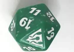 Magic the Gathering MTG d20 Spindown Dice Dragon's Maze Green Speckled - Image 3