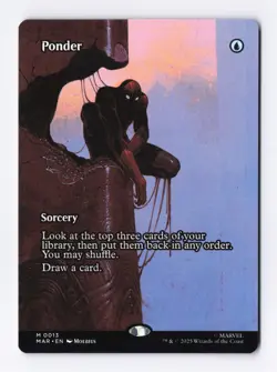 Ponder (Borderless) 0013 (M) MTG Marvel's Spider-Man Eternal-Legal (MAR) - Image 1