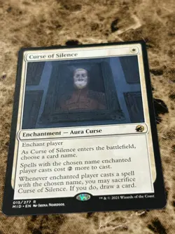 CURSE OF SILENCE Magic MTG Innistrad: Midnight Hunt - Image 1