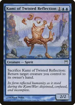 Kami of Twisted Reflection 4x FOIL CHK MTG Champions of Kamigawa Common NM blue - Image 1