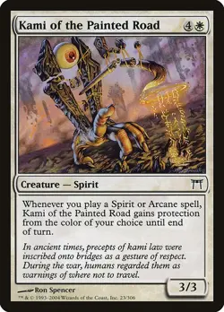 Kami of the Painted Road 4x FOIL CHK MTG Champions of Kamigawa Common NM white - Image 1
