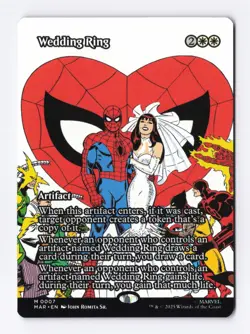 Wedding Ring (Borderless) 0007 (M) MTG Marvel's Spider-Man Eternal-Legal (MAR) - Image 1