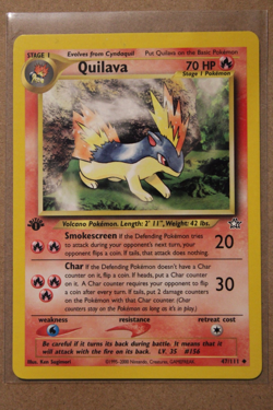 Pokemon TCG Quilava 47/111 Neo Genesis Regular 1st Edition Vintage - Image 1