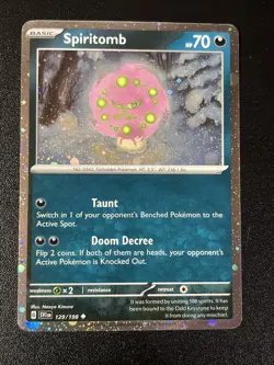 Spiritomb #129/198 - Pokemon TCG - Scarlet & Violet - SV1 Cosmo Holo Promo NM - Image 1
