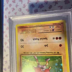 2016 POKEMON XY EVOLUTIONS #62 HITMONCHAN-HOLO Bleed Error PSA 6 - Image 3