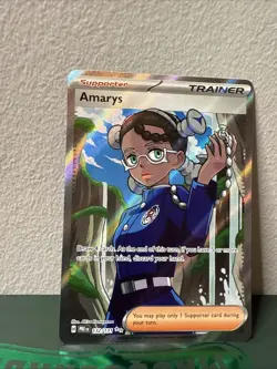 Amarys Prismatic Evolutions Ultra Rare Holo Full Art Pokemon 132/131 - Image 1