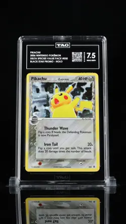 2006 Pokemon Delta Species Black Star Promo Pikachu 035 TAG 7.5 NM Holo Rare - Image 1