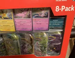 Pokemon TCG: Scarlet & Violet - Prismatic Evolutions 8 Pack Mini Tin Set Costco - Image 4