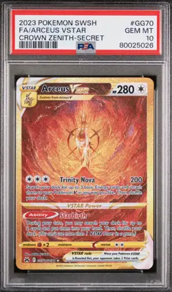 Pokemon Crown Zenith Galarian Gallery Arceus VSTAR Full Art GG70/GG70 PSA 10 - Image 1