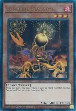 Yugioh! Lonefire Blossom - RA01-EN002 - Prismatic Ultimate Rare - 1st Edition Ne - Image 1