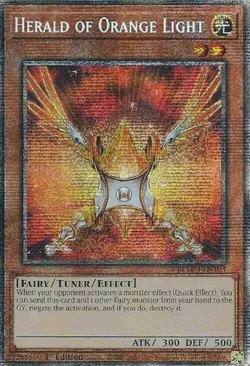 Yugioh! Herald of Orange Light - BLMM-EN103 - Starlight Rare - 1st Edition Near - Image 1