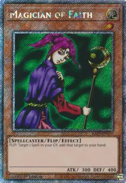 Yugioh! Magician of Faith - RA03-EN090 - Platinum Secret Rare - 1st Edition Near - Image 1