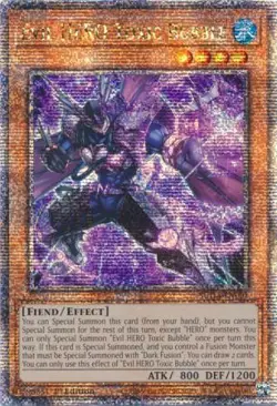 Yugioh! Evil HERO Toxic Bubble - SUDA-EN001 - Quarter Century Secret Rare - 1st - Image 1