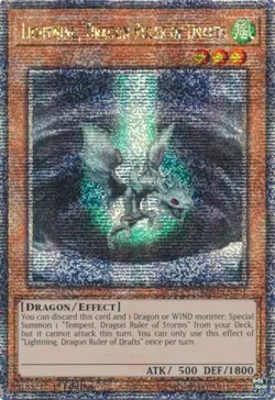 Yugioh! Lightning, Dragon Ruler of Drafts - RA03-EN257 - Quarter Century Secret - Image 1