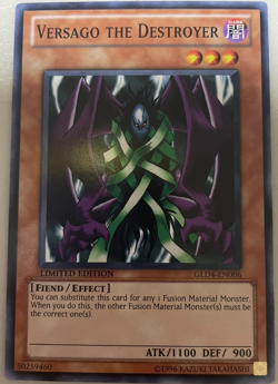 Versago the Destroyer GLD4-EN006 COMMON YuGiOh TCG Card - Image 1