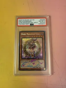 Yugioh Dark Magician Girl Erica Shroeder Auto Gods MP22-EN268 1st Ed. Psa 8 - Image 1