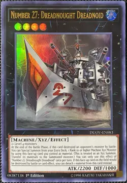 Number 27: Dreadnought Dreadnoid DUOV-EN083 Duel Overload 1st Ed - Yugioh Card - Image 1