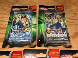 Yugioh Blue Eyes White Dragon & Invasion of Chaos Blister Pack Lot New - Image 2