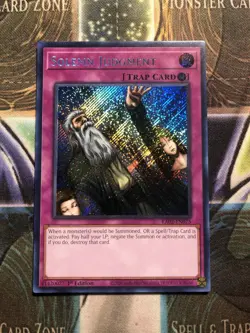 *** SOLEMN JUDGMENT *** 1ST EDITION SECRET RARE RA02-EN075 YUGIOH! - Image 1
