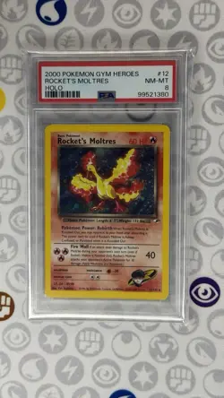 Pokemon TCG Rockets Moltres Holo Rare Card 12/132 Gym Heroes Set - Image 1