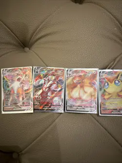 Pokemon VMAX Full Art Cards Set of 4 Trading Cards - Image 1