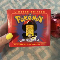 Pokemon POLIWHIRL 23K Gold Plated Trading Card 1999 Burger King Promo NEW SEALED - Image 3