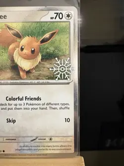 EEVEE - 133/165 Holiday Calendar Stamped Cosmos Holo Common - Pokemon TCG Card - Image 3