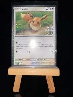 EEVEE - 133/165 Holiday Calendar Stamped Cosmos Holo Common - Pokemon TCG Card - Image 4