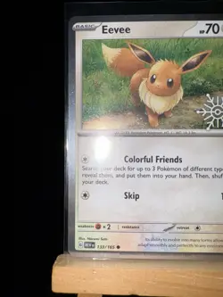 EEVEE - 133/165 Holiday Calendar Stamped Cosmos Holo Common - Pokemon TCG Card - Image 5