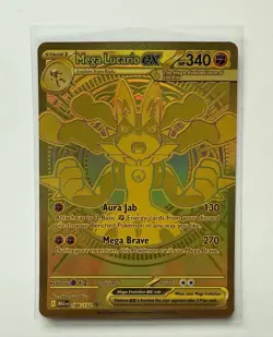 Mega Lucario EX Pokemon Card Holo Hyper Rare Mega Evolution - Image 3