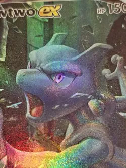 Mewtwo Ex 282 Pokemon TCG Pocket Custom Textured Color Flash Holo Fanart Card - Image 3