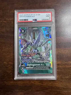 Digimon CCG Zephagamon Ace BT20-101 Secret Rare Card PSA 9 - Image 1
