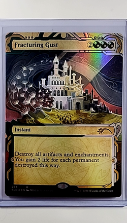 2021 MTG Magic the Gathering SLD Secret Lair Borderless Foil 273 Fracturing Gust - Image 1