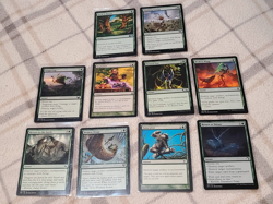 MTG INSTANT x10 (GREEN ONLY-ARTIFACT/ENCH REMOVAL)NATURAL END/DEGLAMER/TANGLETRA - Image 1