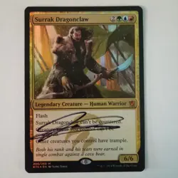 Magic The Gathering - 1x Signed Foil Surrak Dragonclaw(mtg) Khans of Tarkir - Image 1
