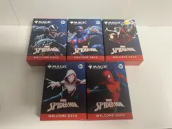 SDCC 2025 Magic The Gathering x Spider-Man Complete Welcome Deck Set (5) SEALED! - Image 1
