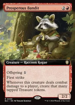 Prosperous Bandit Extended Art Regular - Bloomburrow Commander MTG-NM - Image 1