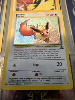 Pokemon TCG Eevee Wizards Black Star Promos 11 Holo 1st Edition Great Condition - Image 1