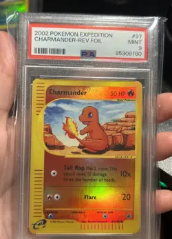 Pokemon Charmander Expedition Reverse Holo #97 PSA 9 Mint - Image 3