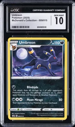 2025 POKEMON MCDONALD'S COLLECTION #009 UMBREON CGC 10 GEM MINT - Image 1