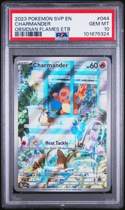 2023 POKEMON SVP OBSIDIAN FLAMES ETB PROMO #044 CHARMANDER PSA 10 - Image 1