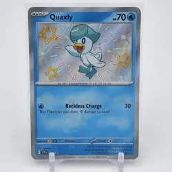 Pokemon Paldean Fates - Quaxly - SVP 082 - Shiny Holo Rare PROMO - Image 1