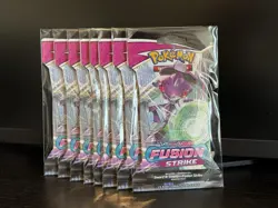 (8) Pokemon TCG: Sword & Shield-Fusion Strike Sleeved Booster Packs - Image 1