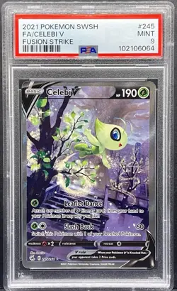 2021 Pokemon SWSH FA Celebi Fusion Strike #245 PSA 9 - Image 1