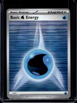 2025 Pokemon Black Bolt White Flare Basic Water Energy Holo #019 - Image 1