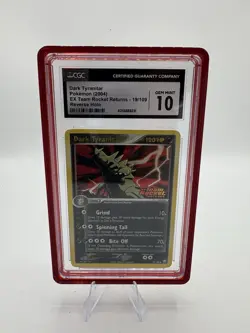 Dark Tyranitar Reverse Foil Pokemon EX Team Rocket Returns CGC Gem Mint 10 2004 - Image 1